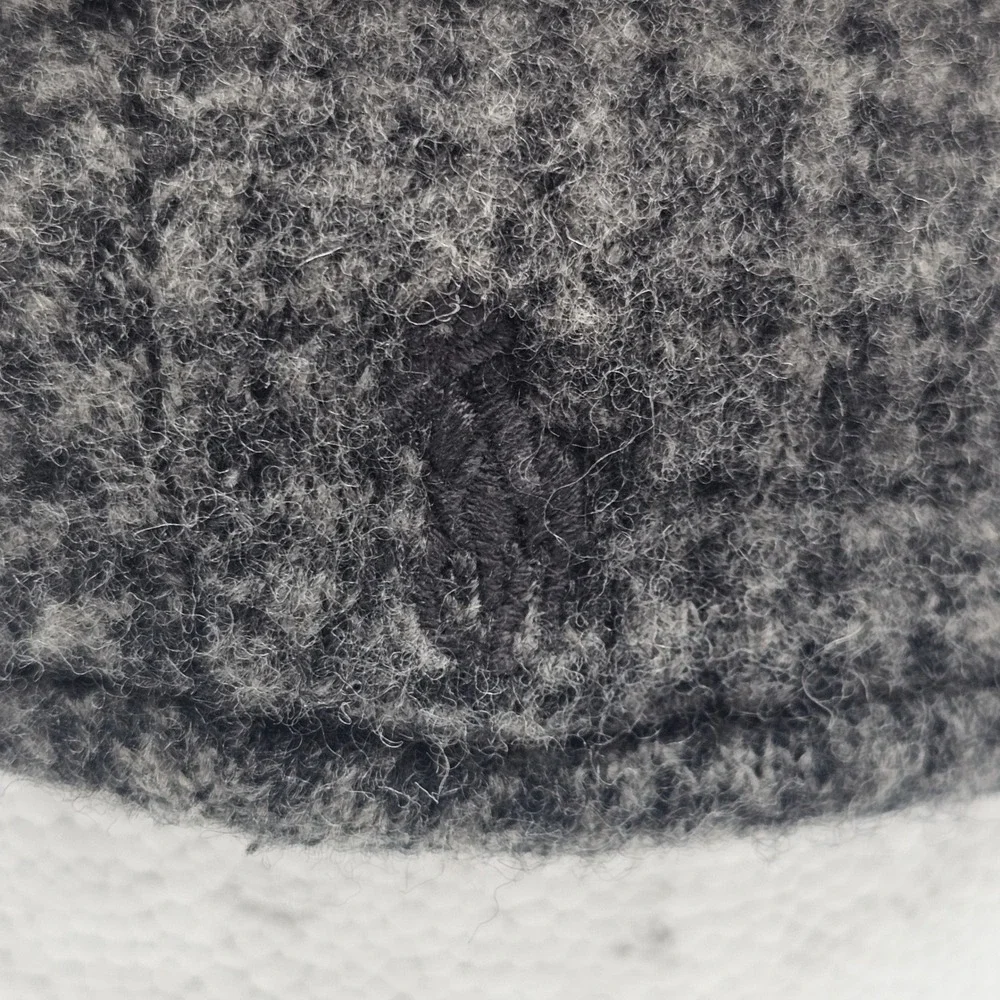 Vtg Polo Ralph Lauren Wool Blend Flat Cap Gray Houndstooth Driver Hat Ivy Tweed